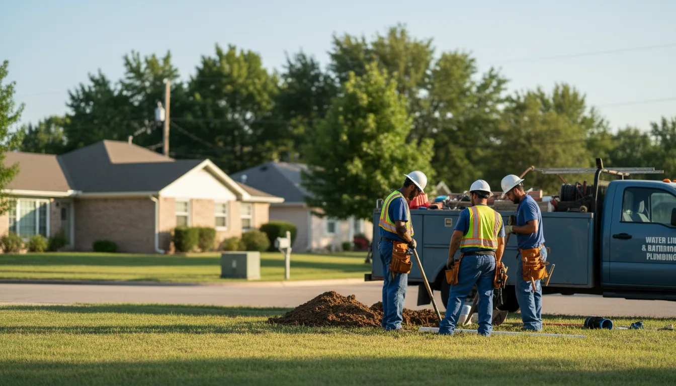 Residential water line and bathroom plumbing service in Gorum, LA